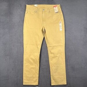 Levis 514 Pants Mens 36x32 British Khaki Straight Fit Stretch Twill NEW FLAWS